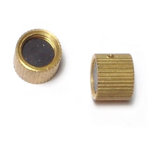 Midwest Fastener 5/16"-24 x 3/8" Brass Fine Thread Bleeder Caps 10PK 66564 - main